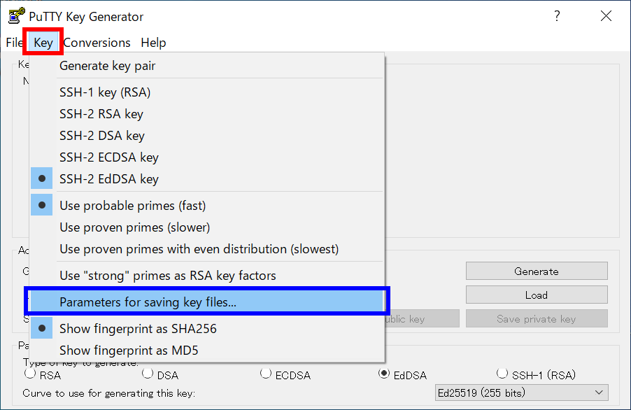 Key format